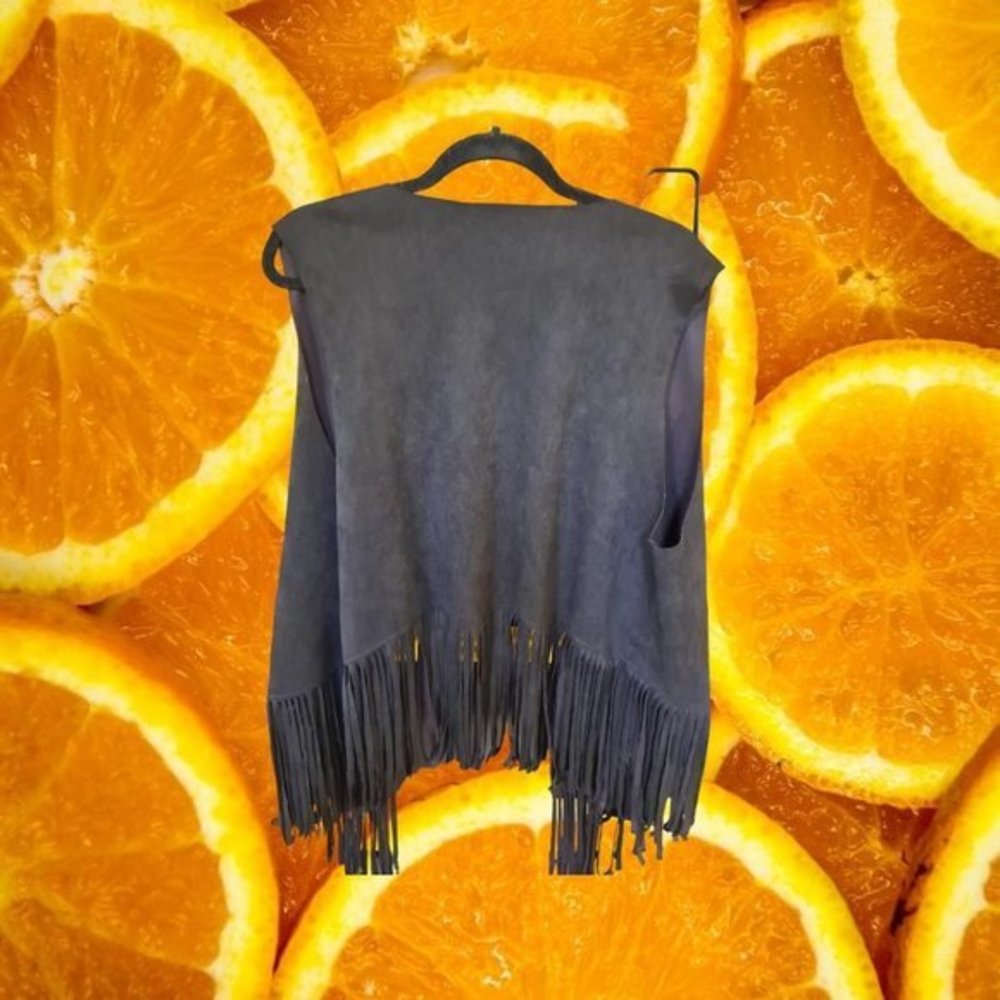 Shein Black Vest with Fringe Size 3XL RP‎ - Picture 7 of 7